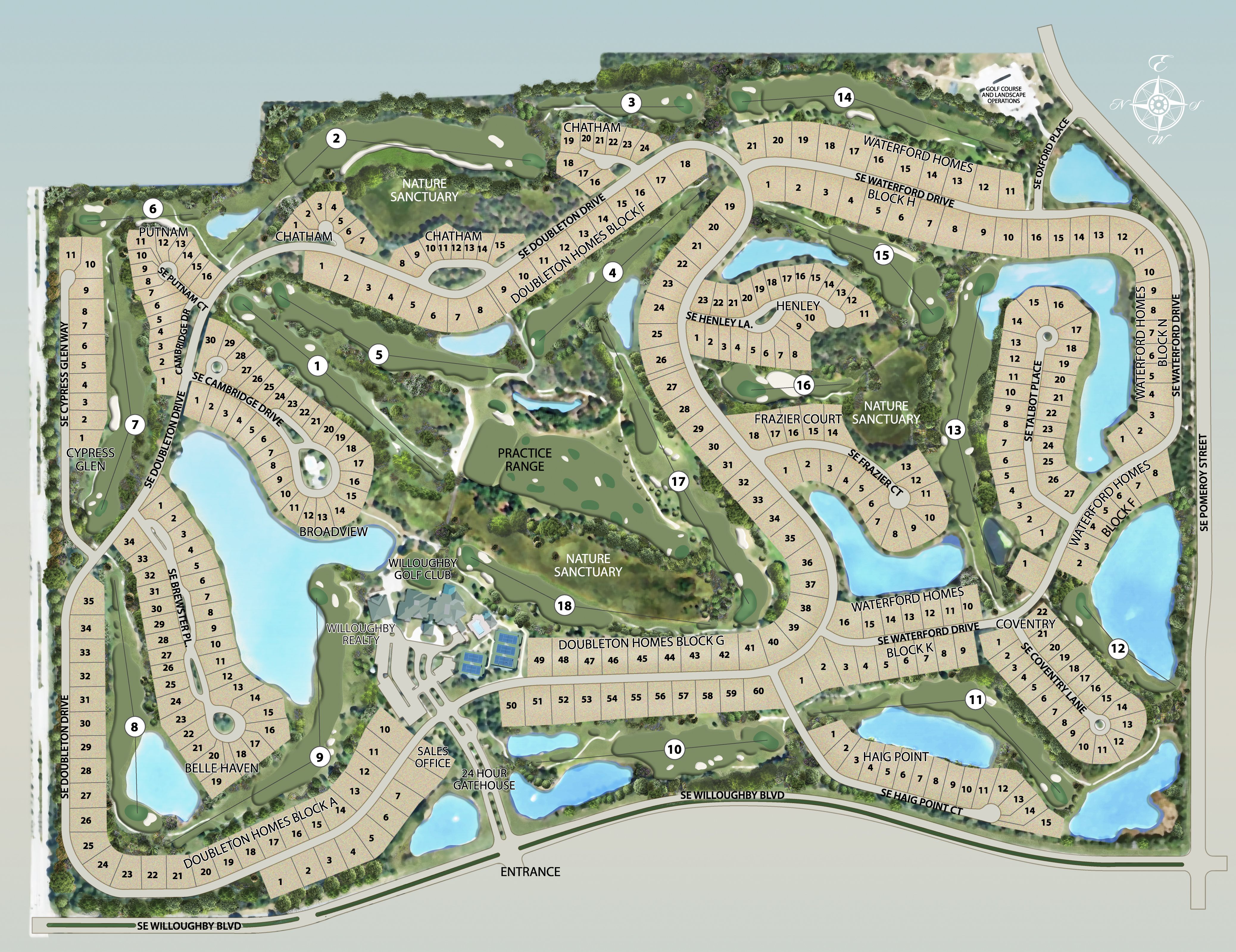 Willoughby Realty Community Plan Map Willoughby Golf Club, Stuart, Florida